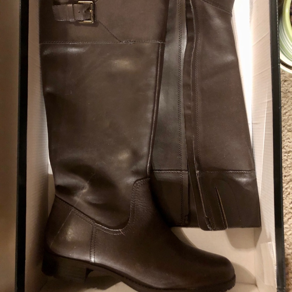 Ralph Lauren Sigrid Dark Brown Tall Boots